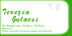 terezia gulacsi business card