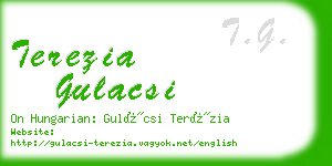 terezia gulacsi business card
